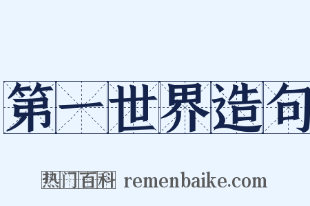 第一世界造句是什么意思的图片